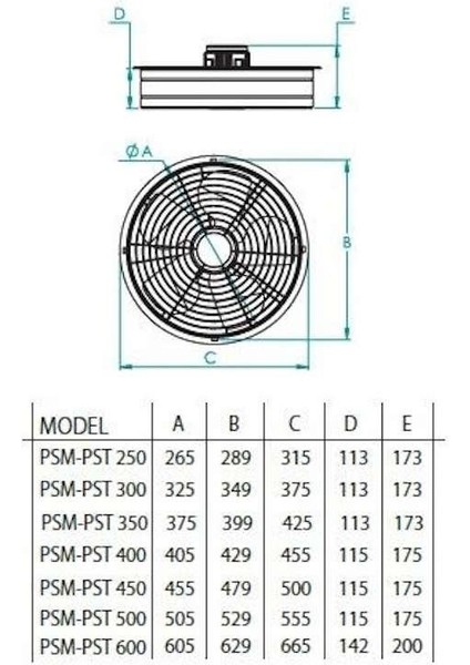 Psm 500 Aksiyel Aspiratör