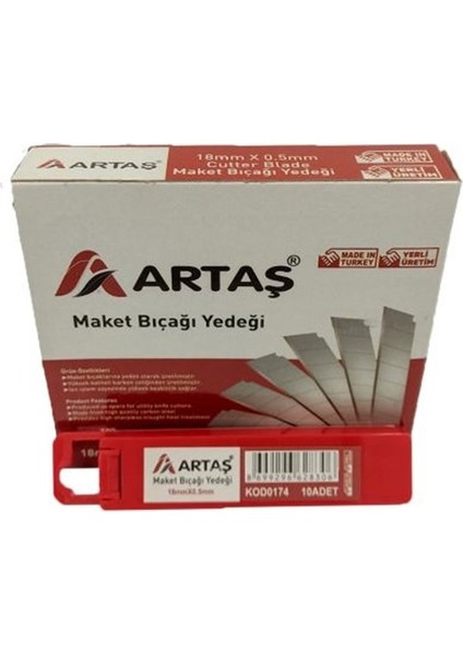 Maket Bıçağı Falçata Ağzı Yedeği Lüx kalın 100 Adet