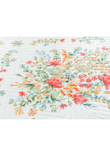 Boho Flowers Tek Kişilik Çok Amaçlı Yatak Örtüsü 160 x 220 cm Kırmızı fırsatları