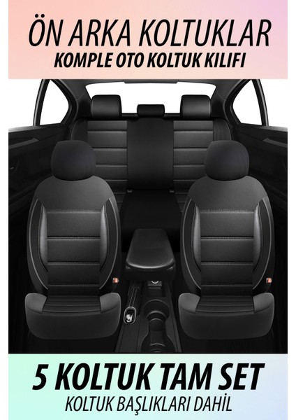 Opel Corsa B Uyumlu Koltuk Kılıfı Chaotic Serisi - Siyah fiyatları