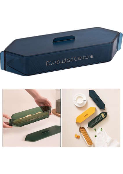 SunniMix Yaratıcı Plastik Yemek Çubukları Saklama Kutusu Sofra Boşaltılabilir Çatal Toz Geçirmez Mavi fırsatları