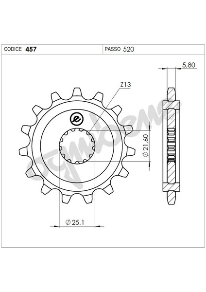 Kawasakı 125 Ognıbene Ön Dişli 13T