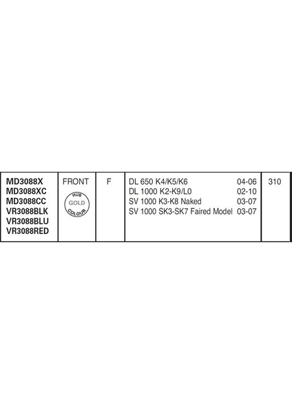 Suz. Dl 650 04-06 Dl 1000 02-10 Ebc Ön Disk