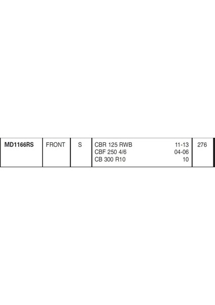 Hon. Cbr 125 11-16 Ebc Ön Disk