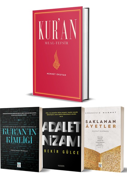 Kur’an Meal Tefsir - Kuranın Kimliği - Adalet Nizamı - Saklanan Ayetler 4 Kitap Set