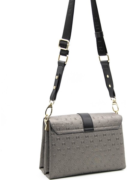 Silver Polo Kadın Çapraz Çanta Platin - Siyah NV1009 fırsatları