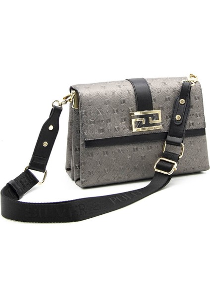 Silver Polo Kadın Çapraz Çanta Platin - Siyah NV1009 indirimleri