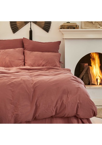 4 Element Terracotta %100 Pamuk Tek Kişilik Nevresim Takımı Ateş modelleri