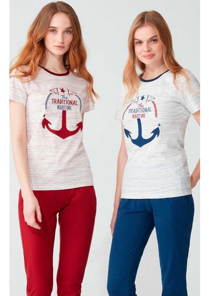 3768 Bayan Kısa Kol Pijama Takımı