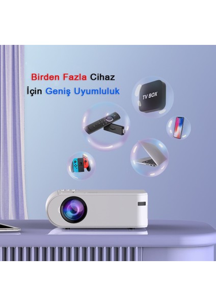 Triline P62 Full Hd Destekli Wifi & Ios & Android Cep Tel Yansıtma Mini Projeksiyon Cihazı