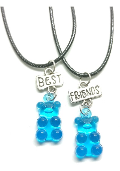 Jelibon Ayıcıklar Arkadaşlık Bff Best Friends Kolyesi Model 12. Çocuk Genç Kolye.