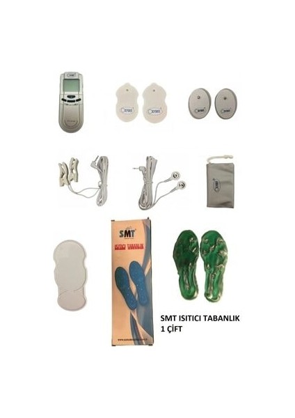 Tens Fizik Masaj Cihazı Dijital 4 Pedli 8 Otomatik Programlı Smt Isıtıcı Tabanlık Hediyeli