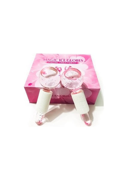Ice Globes Buz Küresi Soğuk Masaj ve Terapi Topu 2'li (Pembe)