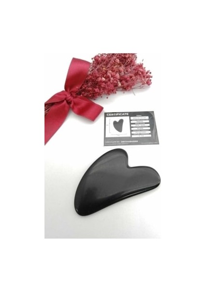 Obsidyen Gua Sha Yüz Masaj Taşı