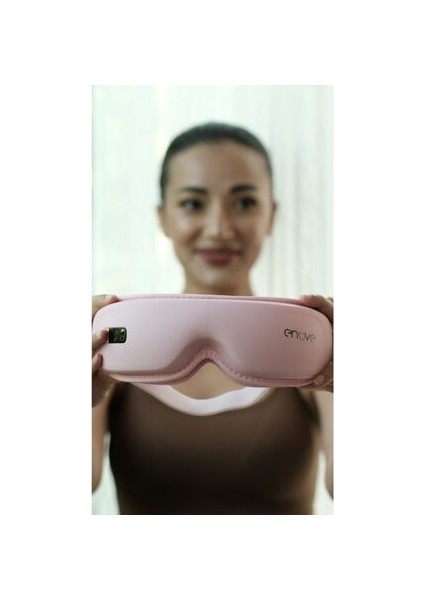 Göz Masaj Terapi Cihazı Pembe Titreşimli Isıtmalı Anti Ageing Etkili