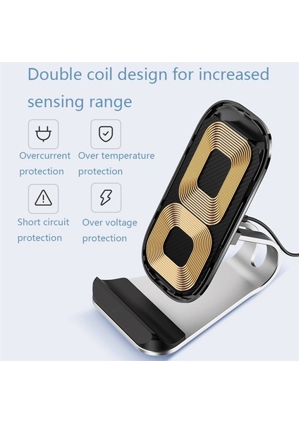Z01 15W Stand Fonksiyonlu Çok Fonksiyonlu Masaüstü Kablosuz Şarj Cihazı, Spec: Vıp Cryogenics (Yurt Dışından)