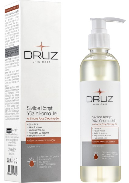 Dr.uz & Yosun Özü Formüllü Yüz Yıkama Jeli 250 ml