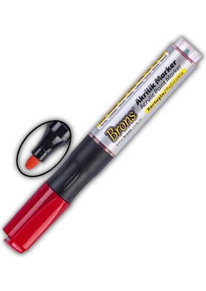 Akrilik Marker Yuvarlak Uç 1 Adet Brons Akrilik Markör Metal Seramik Ahşap Kumaş Tuval Cam Taş