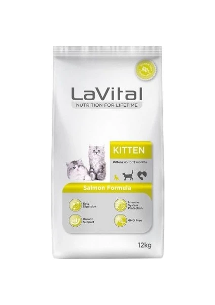 Lavital Kitten Somonlu Yavru Kedi Maması 12 kg