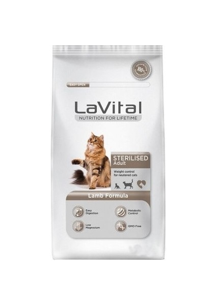 Lavital Sterilised Kuzu Etli Kısırlaştırılmış Kedi Maması 12 kg