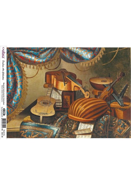 Müzik Aletleri Koleksiyonu - MI003 30*42 cm Pirinç Dekopaj