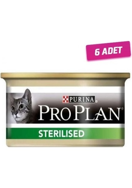 6 Adet - Pro Plan Sterilised Ton ve Somonlu Konserve 85 gr