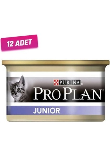 12 Adet - Pro Plan Junior Yavru Konserve 85 gr