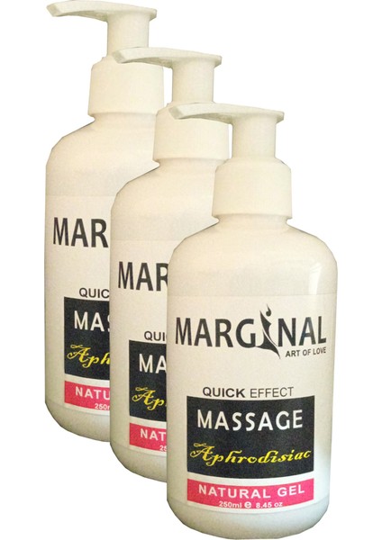 Massage Natural Gel 250 ml Naturel Masaj Jeli 3'lü