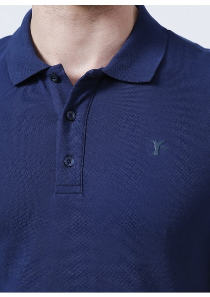 Polo Yaka Düz Lacivert Erkek T-Shirt LEGOLAS Y fiyatları