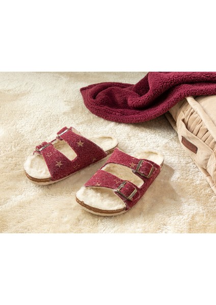 Glam Stars Keçe Kadın Ev Terliği 36 Bordo