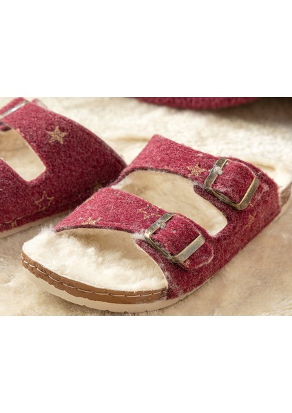 Glam Stars Keçe Kadın Ev Terliği 36 Bordo fiyatları