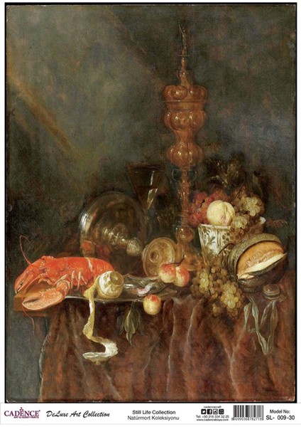 Natürmort Koleksiyonu SL009 - Pirinç Dekopaj 30*42 cm