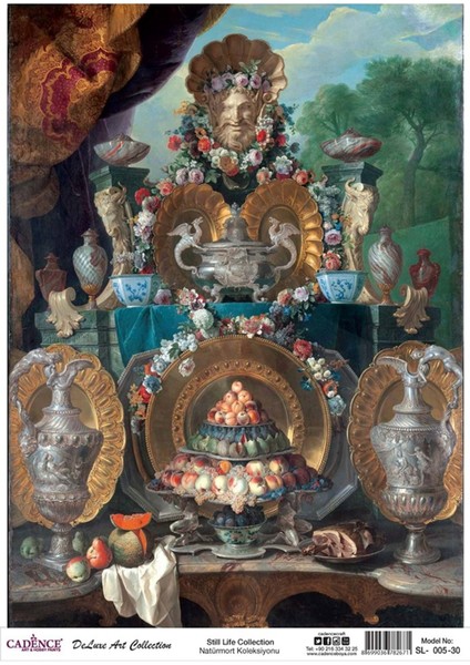 Natürmort Koleksiyonu SL005 - Pirinç Dekopaj 30*42 cm
