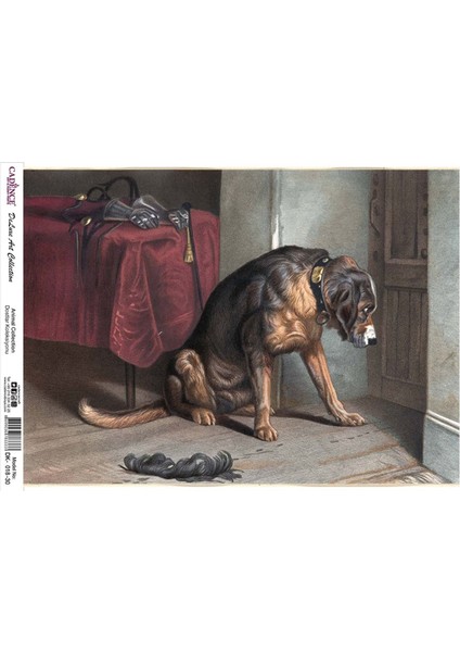 Dostlar Koleksiyonu DK18 - Köpekler Pirinç Dekopaj 30*42 cm