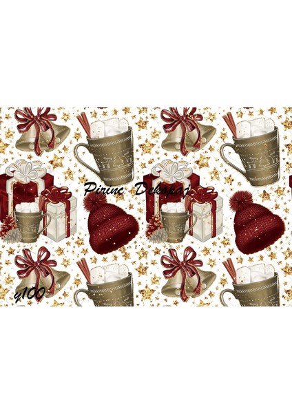 Y100 Line Art Yeni Yıl Serisi Pirinç Dekopaj 30X42