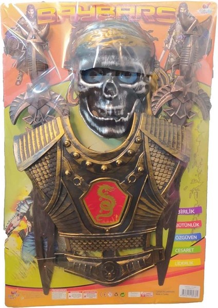 Plastik Korsan Maskeli Yelekli Kartela Set