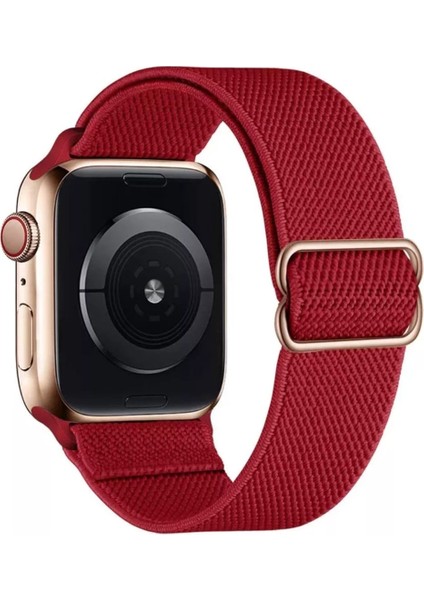 Apple Watch Uyumlu Saat Bandı ( 42-44-45 Mm)Ayarlanabilir Tokalı Elastik Rahat Şık Kordon