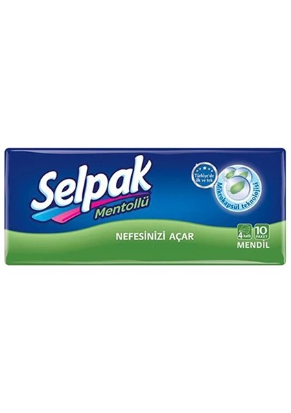 Kağıt Mendil Mentollü 10 lu 30 Paket (1 Koli )
