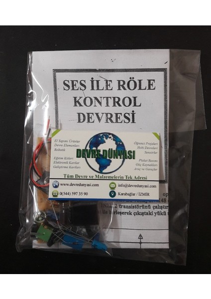 Ses ile Röle Kontrol Devresi - Monteli