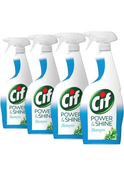 Power & Shine Banyo Sprey Temizleyici 750 ml x 4 Adet