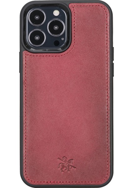 Apple iPhone 13 Pro Max Magic Wallet Kırmızı Deri Telefon Kılıfı