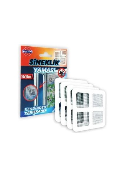 Sineklik Yaması Sineklik Tamir Bantı Kendinden Yapışkanlı 10X10CM 4ADET