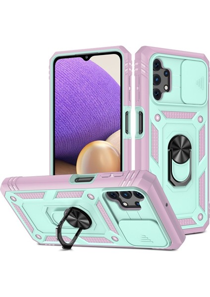 Samsung Galaxy A32 Için Kart Yuvalı Pc + Tpu Telefon Kılıfı (Yurt Dışından)