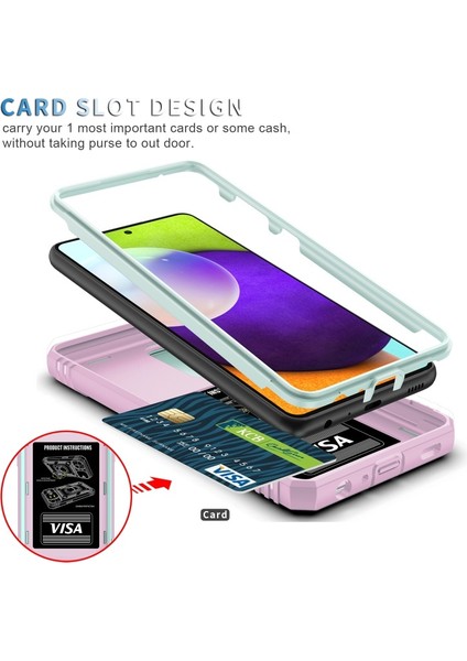 Samsung Galaxy A32 Için Kart Yuvalı Pc + Tpu Telefon Kılıfı (Yurt Dışından) fiyatları