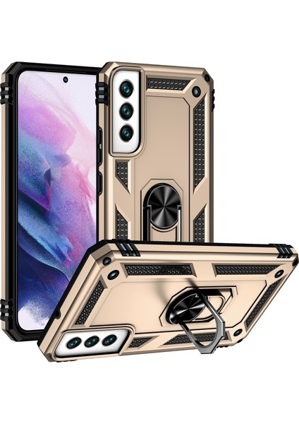 Samsung Galaxy S22 Için Pc + Tpu + Metal Hibrit Telefon Kılıfı (Yurt Dışından)