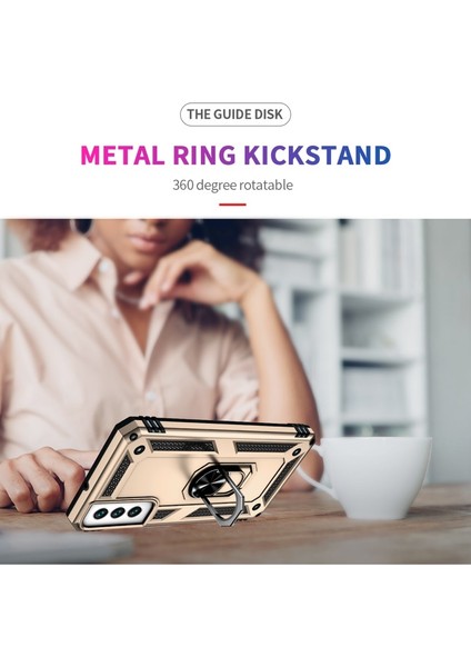 Samsung Galaxy S22 Için Pc + Tpu + Metal Hibrit Telefon Kılıfı (Yurt Dışından) modelleri