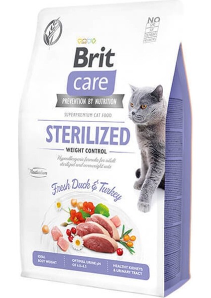 Hipoalerjenik Sterilized Ördek ve Hindili Tahılsız Kısırlaştırımış Kedi Maması 2 kg