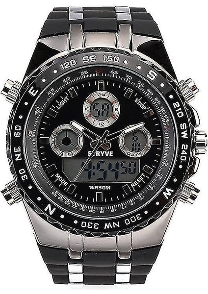 Lbq-Stryve S8002 Çift Ekran Dijital Izle Aydınlık Chronograph Kronometre Takvimi
