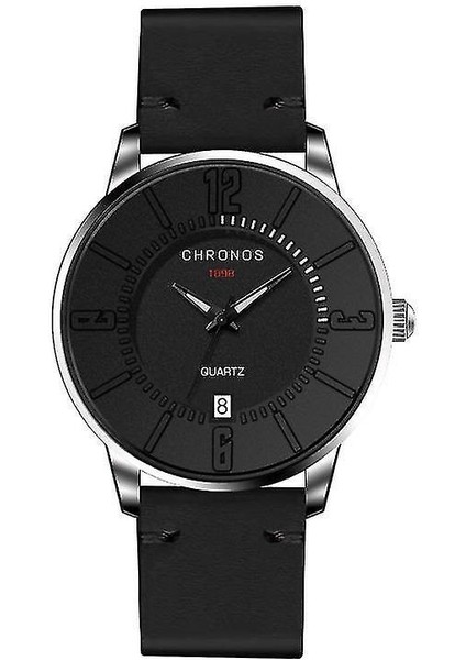 Lbq-Chronos Casual Stil Tarihi Ekran Erkekler Bilek Izle Renkli Deri Kayış Kuvars(Yurt Dışından)