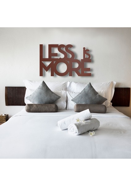 Less Is More Metal Duvar Yazısı - 30X49, Bakır